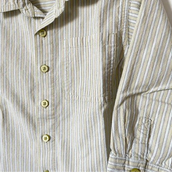 Janie and Jack Boys 100% Cotton Button Down Long Sleeve Shirt 2T Vertical Stripe - Picture 3 of 6